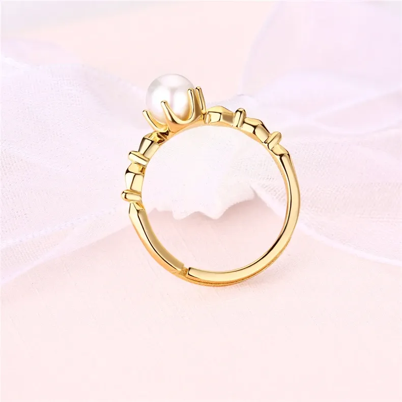 JewelyKing Genuine Pearl Gold Plated Real Pearl Natural Ring JKRS0268