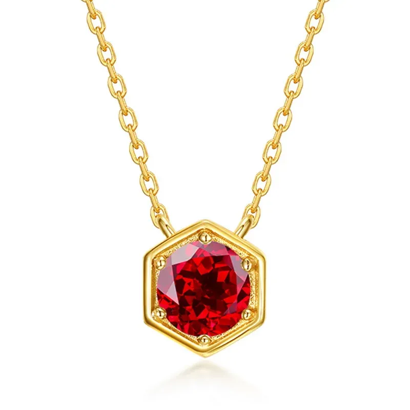 JewelyKing S925 Sterling Silver Natural Colored Gemstone Pendant Necklace JKNS0177