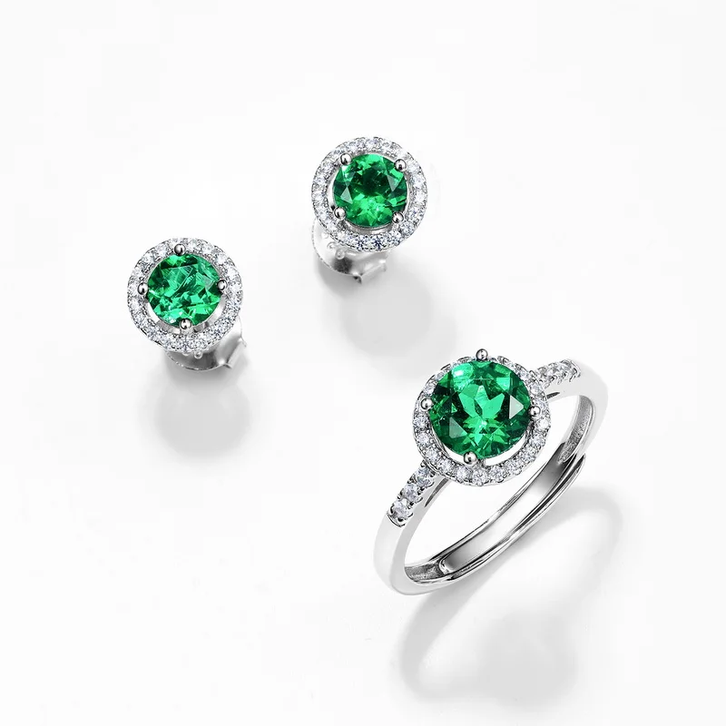 Panyu Custom 925 Sterling Silver Luxury Statement Jewelry Lab Emerald Cut Sparkling Wedding Engagement Bands Rings for Women