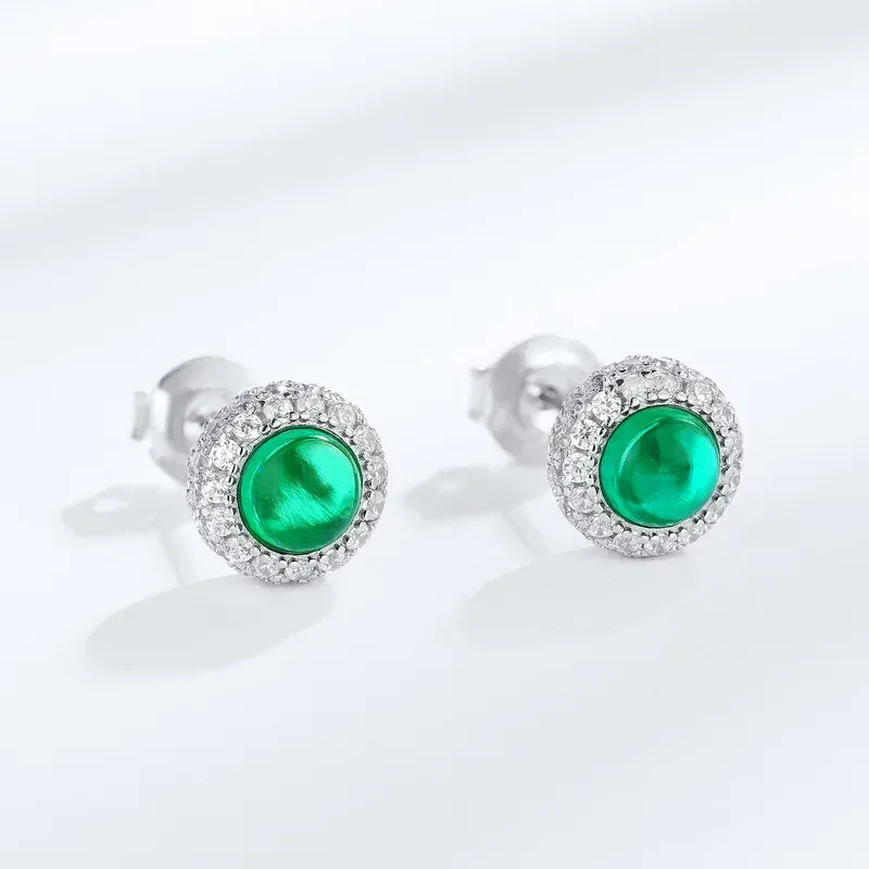 Famous Valentine Gift Luxury Designs Jewelry Earring S925 Sterling Silver Earring Nurture Emeralds Fine Jewelry