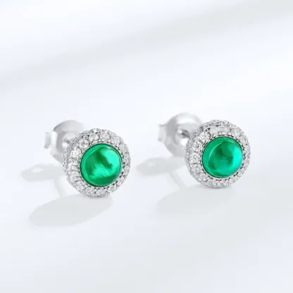 Famous Valentine Gift Luxury Designs Jewelry Earring S925 Sterling Silver Earring Nurture Emeralds Fine Jewelry