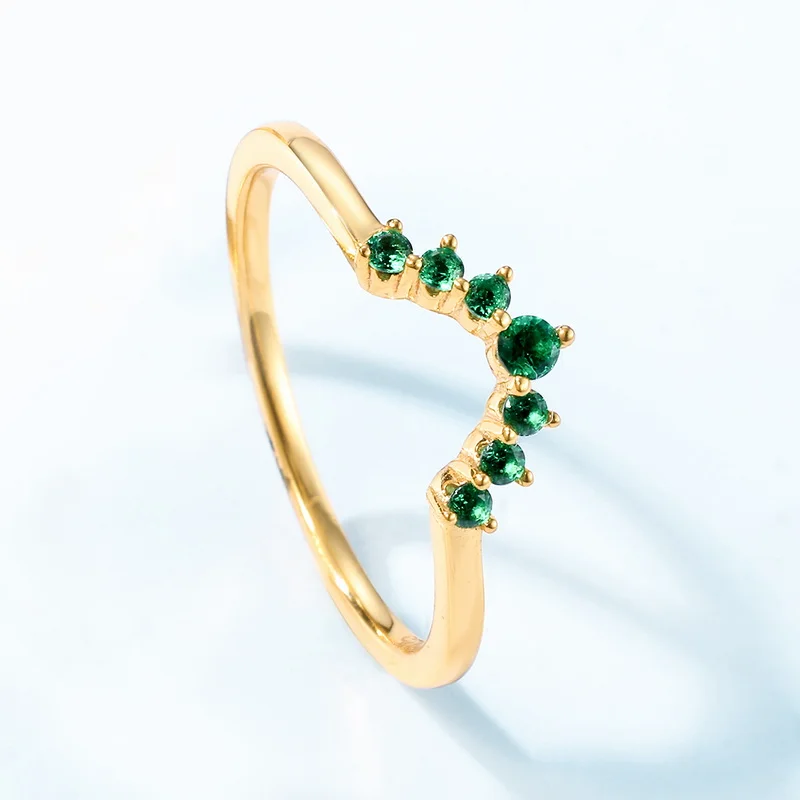 JewelyKing S925 Silver Gold Oval Moss Agate CZ Diamond Gemstone Gold Vermeil Rings JKRS0232