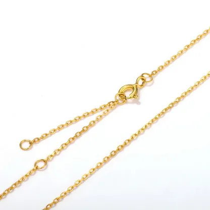 JewelyKing S925 18k Gold-Plated Needle Round Necklace JKNS0134