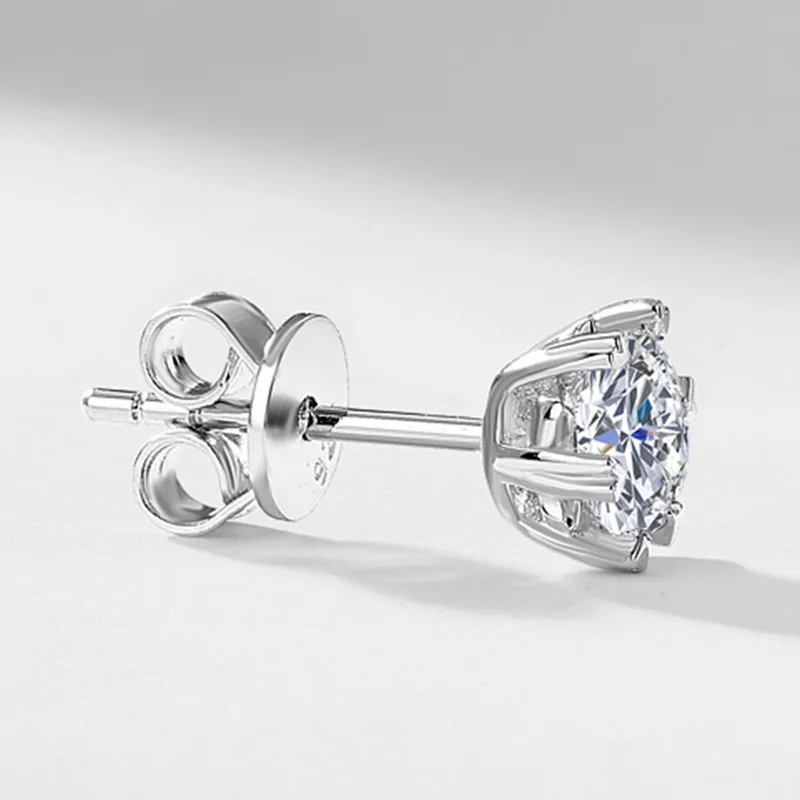 Women's 925 Sterling Silver Lab Grown Diamond Stud Earrings IGI Certified Lab Diamond Earrings Fine Engagement Jewelry
