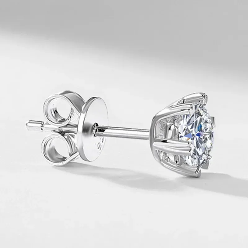 Women's 925 Sterling Silver Lab Grown Diamond Stud Earrings IGI Certified Lab Diamond Earrings Fine Engagement Jewelry