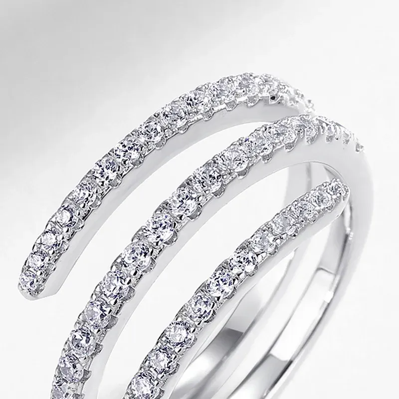 JewelyKing  S925 Silver Ring Lace Skirt Fresh Zircon Inlaid Unique Fashion Ring JKRS0263