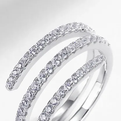 JewelyKing  S925 Silver Ring Lace Skirt Fresh Zircon Inlaid Unique Fashion Ring JKRS0263