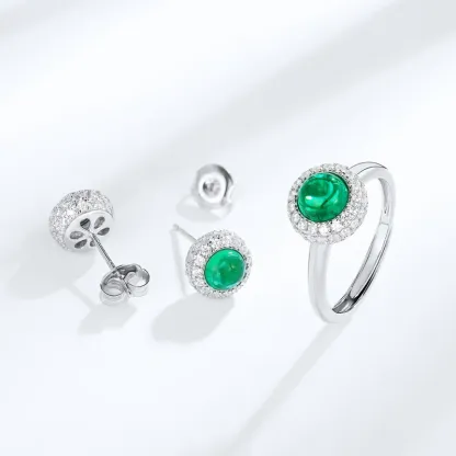 Famous Valentine Gift Luxury Designs Jewelry Earring S925 Sterling Silver Earring Nurture Emeralds Fine Jewelry