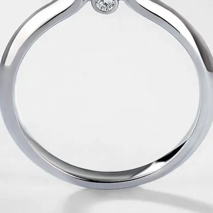 JewelyKing S925 Sterling Silver 1 Carat Lab Grown Diamond Classic Six Claw Wedding Ring Women Fine Jewelry JKRS0003