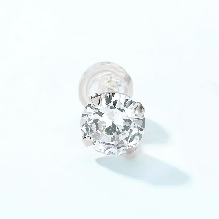 CZ Stud Earrings 925 Sterling Silver Ear Piercing Jewelry Minimalist Women Earrings Wholesale