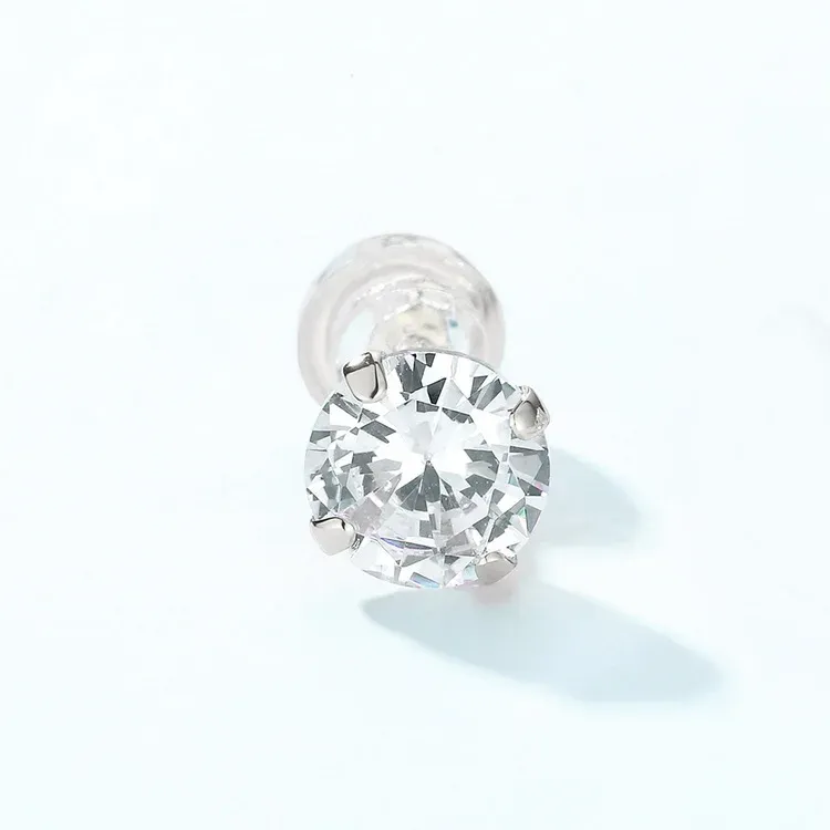 CZ Stud Earrings 925 Sterling Silver Ear Piercing Jewelry Minimalist Women Earrings Wholesale