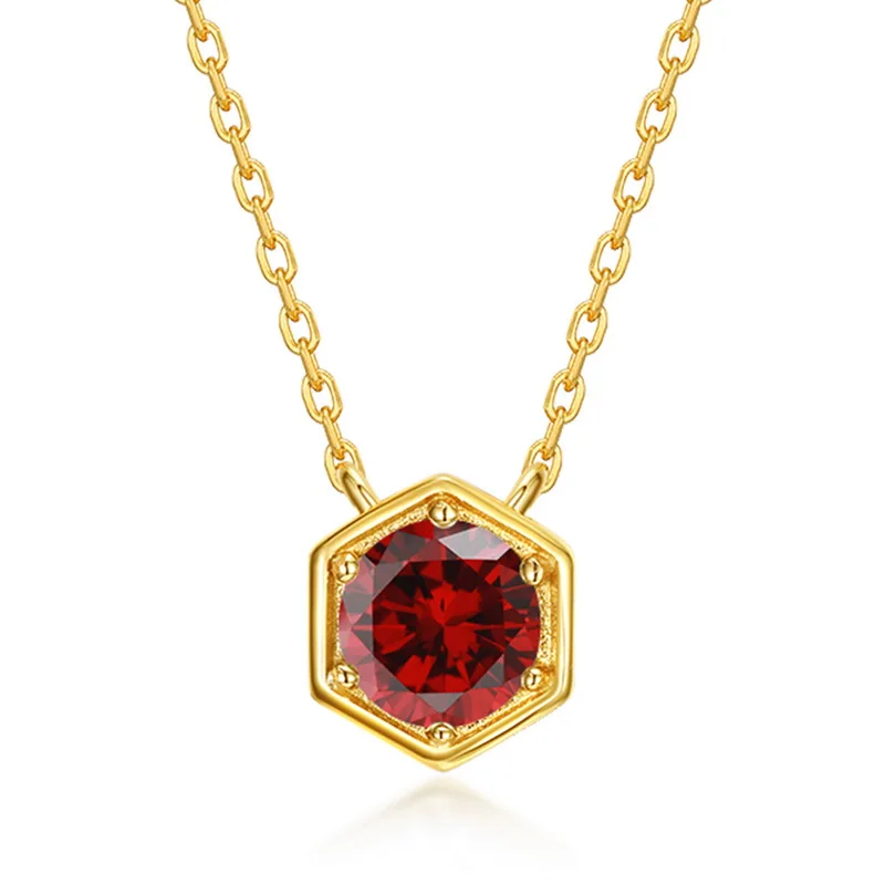 JewelyKing S925 Sterling Silver Natural Colored Gemstone Pendant Necklace JKNS0177