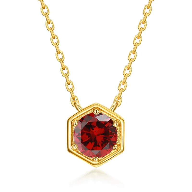 JewelyKing S925 Sterling Silver Natural Colored Gemstone Pendant Necklace JKNS0177