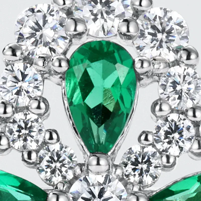 Eternity Ring Costume Jewelry Emerald Ring Cut 5a Cz Wedding Silver Rings for Women
