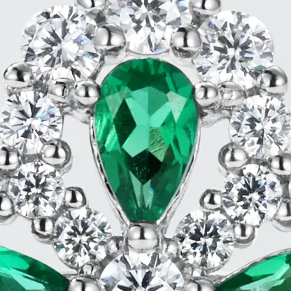 Eternity Ring Costume Jewelry Emerald Ring Cut 5a Cz Wedding Silver Rings for Women