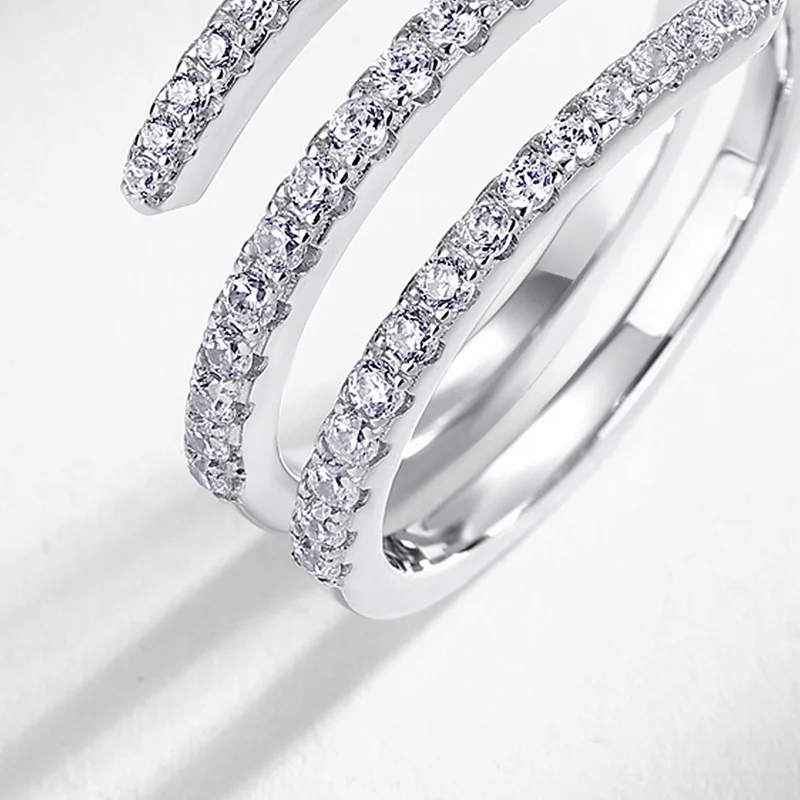 JewelyKing  S925 Silver Ring Lace Skirt Fresh Zircon Inlaid Unique Fashion Ring JKRS0263