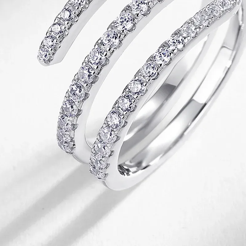 JewelyKing  S925 Silver Ring Lace Skirt Fresh Zircon Inlaid Unique Fashion Ring JKRS0263