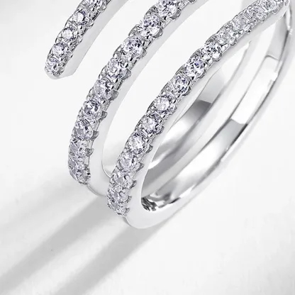 JewelyKing  S925 Silver Ring Lace Skirt Fresh Zircon Inlaid Unique Fashion Ring JKRS0263