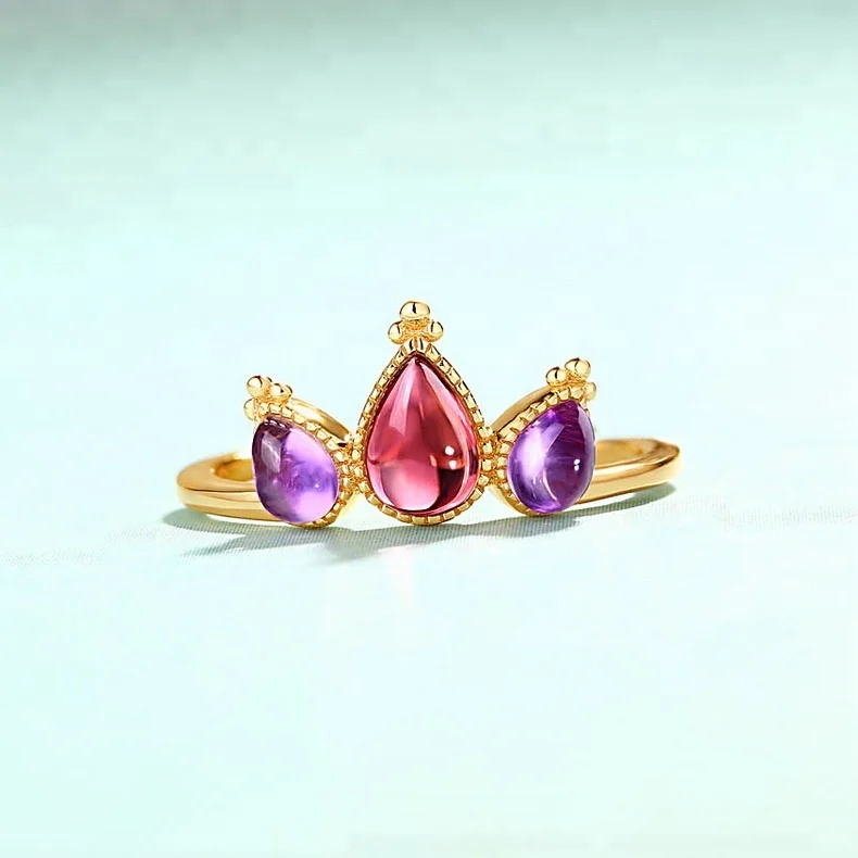 High Quality Solitaire Opal Ring Wholesale Wedding Finger Cool Type Gold Plating Rings