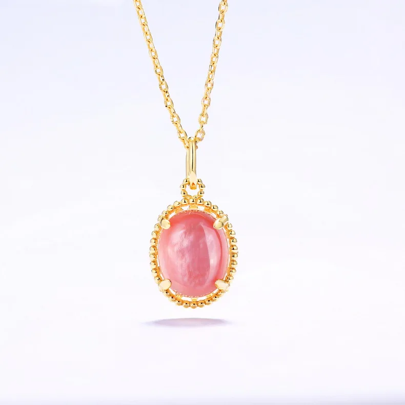 JewelyKing Silver 18K Gold Plated Shell Jewellery Pendant Necklace JKNS0182