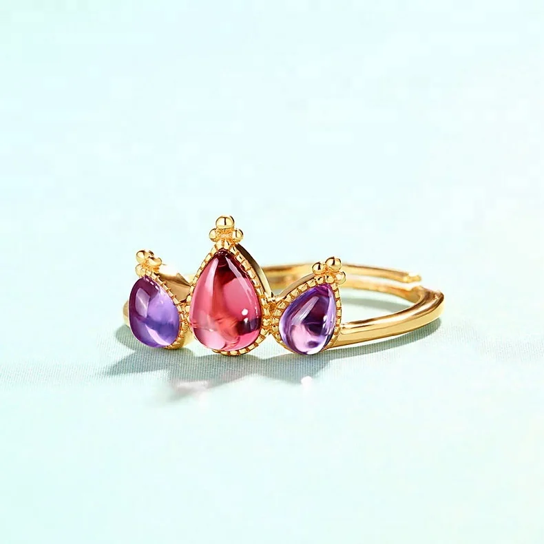 High Quality Solitaire Opal Ring Wholesale Wedding Finger Cool Type Gold Plating Rings
