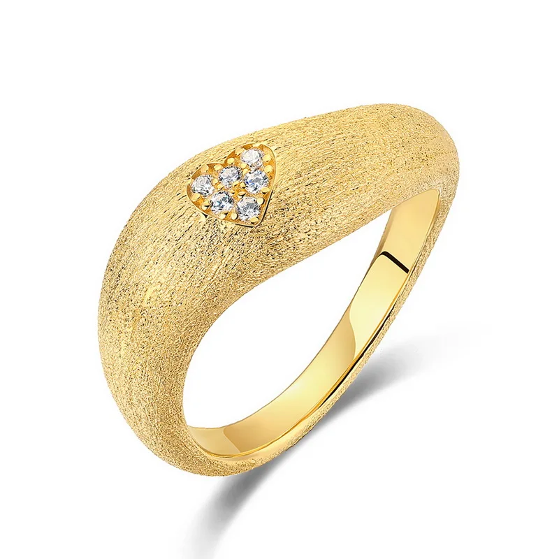 Jewelyking S925 Sterling Silver 14K GoldNiche Design Fashion Jewelry JKRS0103