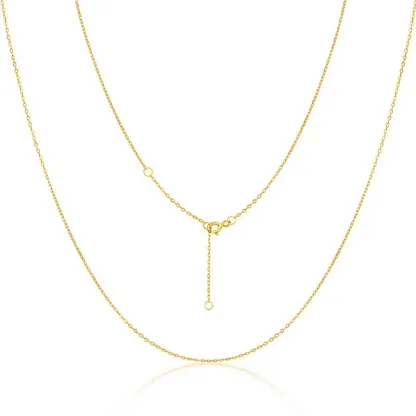 JewelyKing S925 18k Gold-Plated Needle Round Necklace JKNS0134