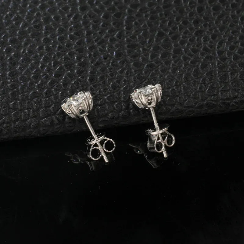Women's 925 Sterling Silver Lab Grown Diamond Stud Earrings IGI Certified Lab Diamond Earrings Fine Engagement Jewelry