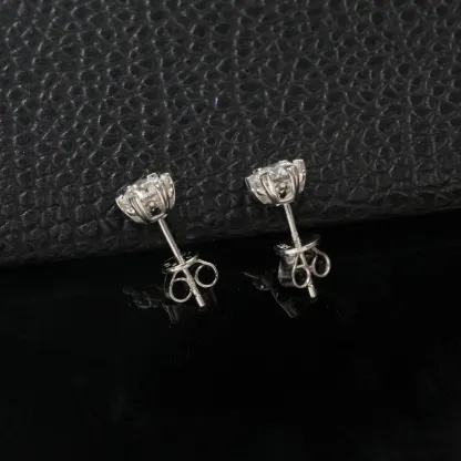 Women's 925 Sterling Silver Lab Grown Diamond Stud Earrings IGI Certified Lab Diamond Earrings Fine Engagement Jewelry