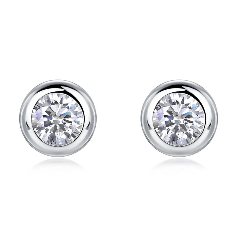 Classic 3mm/4mm/5mm Lab Grown Diamond Studs S925 Silver Sparkling Waterproof Women Earrings