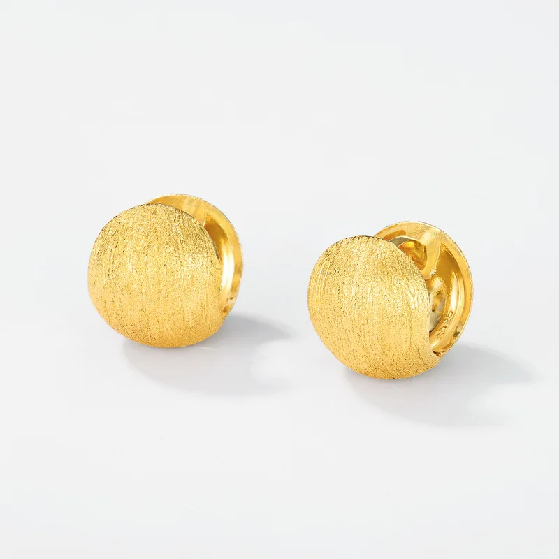 Luxury Gold Plated Ear Stud Earrings 925 Sterling Silver Fine Jewelry Minimalist Design for Women Anniversary Gift