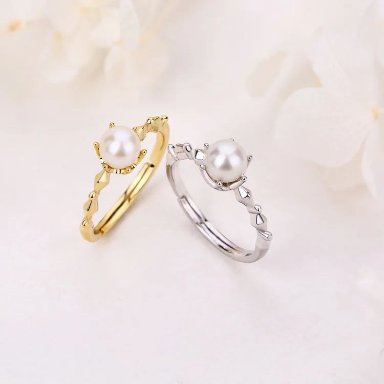 JewelyKing Genuine Pearl Gold Plated Real Pearl Natural Ring JKRS0268