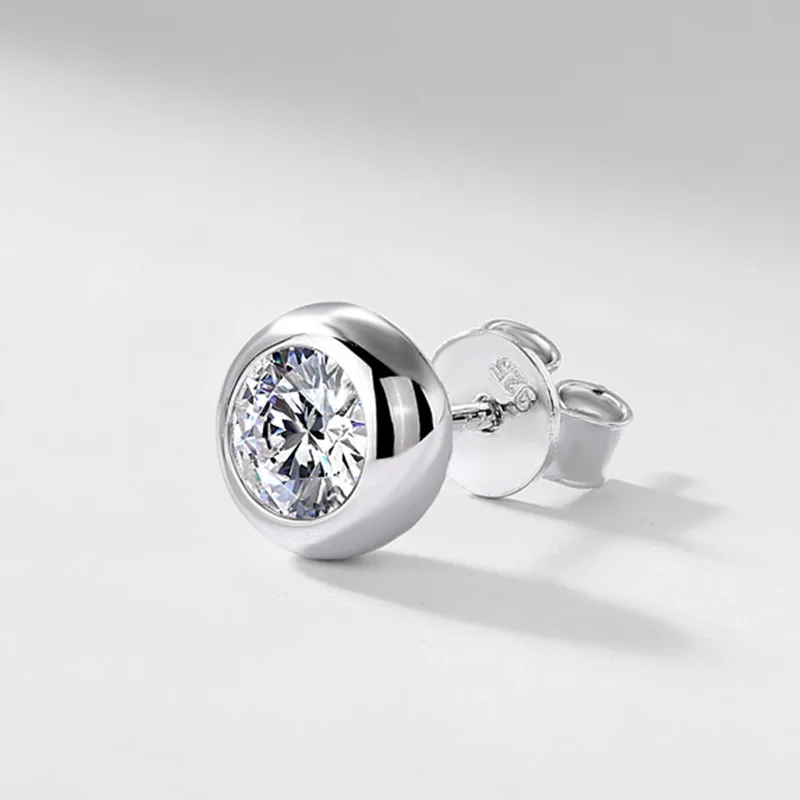 Classic 3mm/4mm/5mm Lab Grown Diamond Studs S925 Silver Sparkling Waterproof Women Earrings