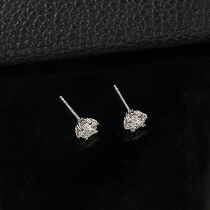 Women's 925 Sterling Silver Lab Grown Diamond Stud Earrings IGI Certified Lab Diamond Earrings Fine Engagement Jewelry