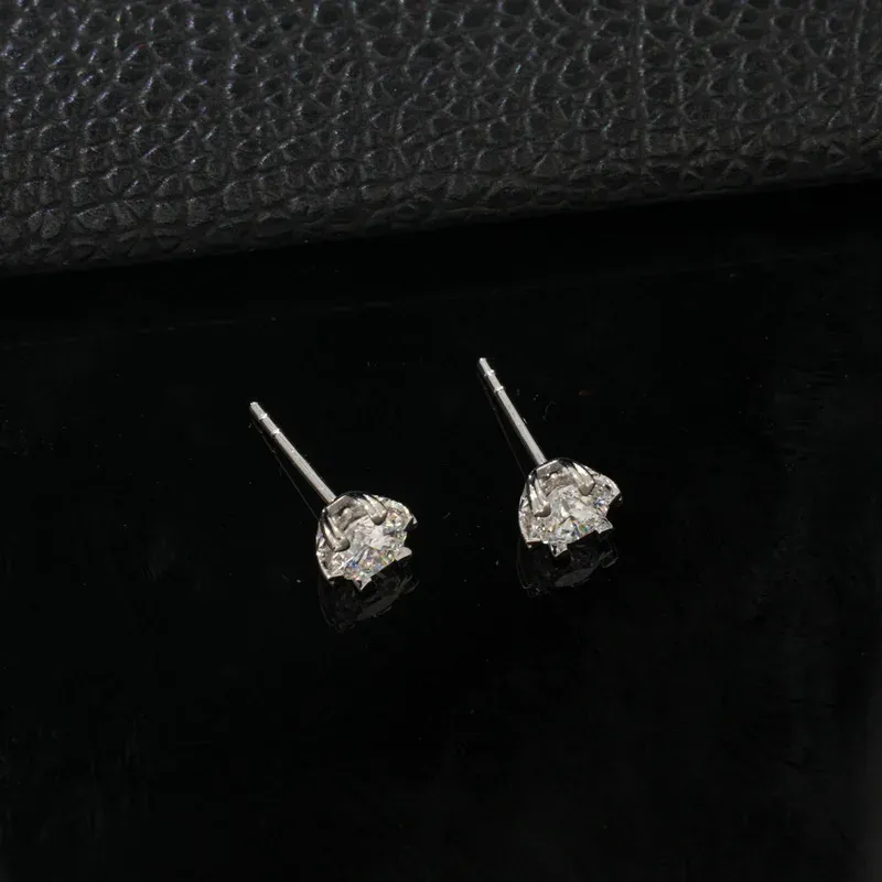 Women's 925 Sterling Silver Lab Grown Diamond Stud Earrings IGI Certified Lab Diamond Earrings Fine Engagement Jewelry