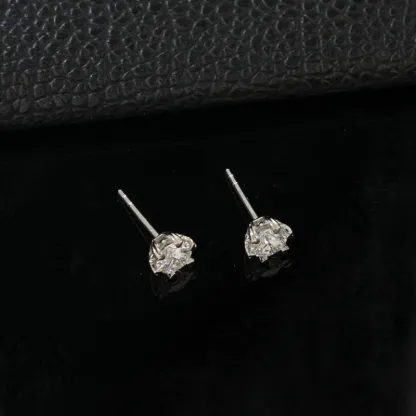 Women's 925 Sterling Silver Lab Grown Diamond Stud Earrings IGI Certified Lab Diamond Earrings Fine Engagement Jewelry