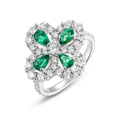 Eternity Ring Costume Jewelry Emerald Ring Cut 5a Cz Wedding Silver Rings for Women
