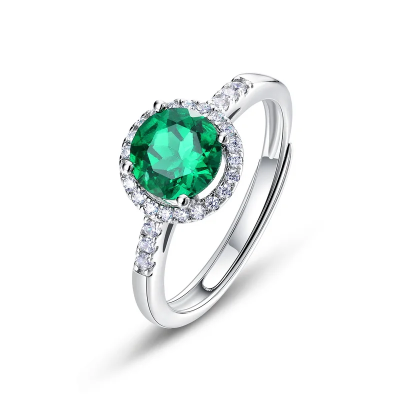 Panyu Custom 925 Sterling Silver Luxury Statement Jewelry Lab Emerald Cut Sparkling Wedding Engagement Bands Rings for Women