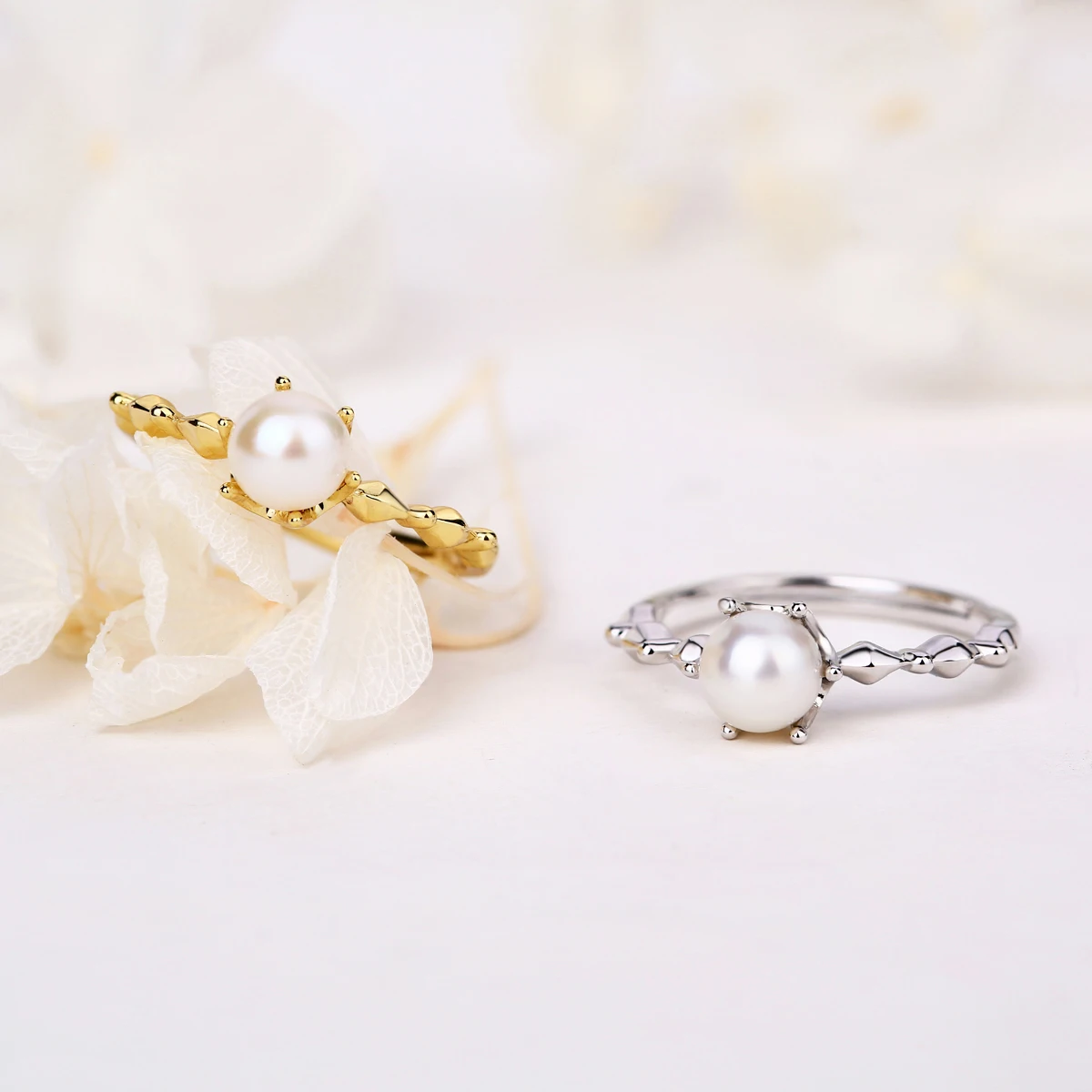 JewelyKing Genuine Pearl Gold Plated Real Pearl Natural Ring JKRS0268