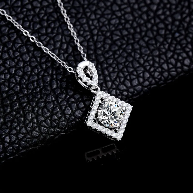S925 Sterling Silver Lab Diamond Necklace Jewelry
