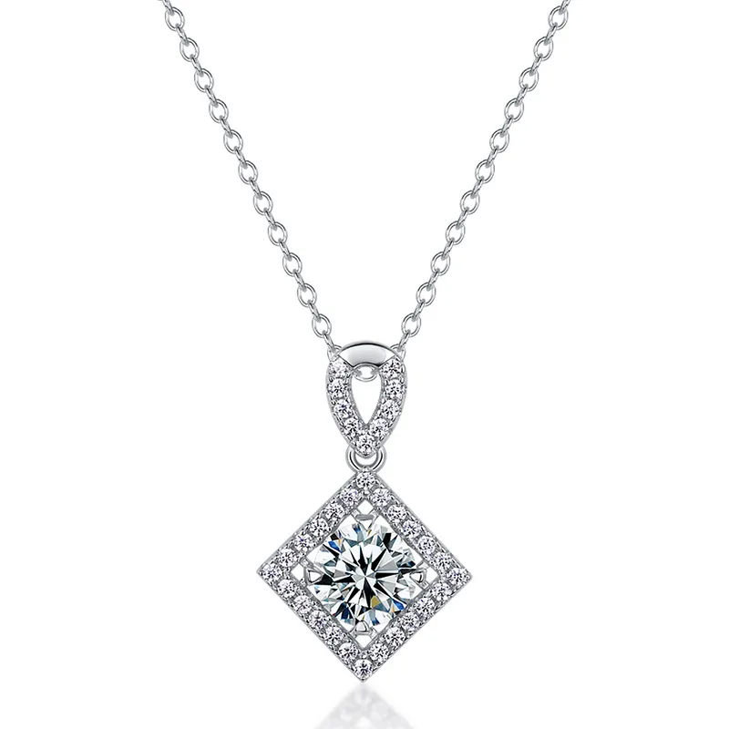 S925 Sterling Silver Lab Diamond Necklace Jewelry