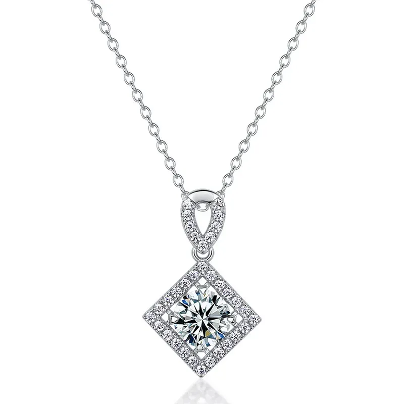 S925 Sterling Silver Lab Diamond Necklace Jewelry