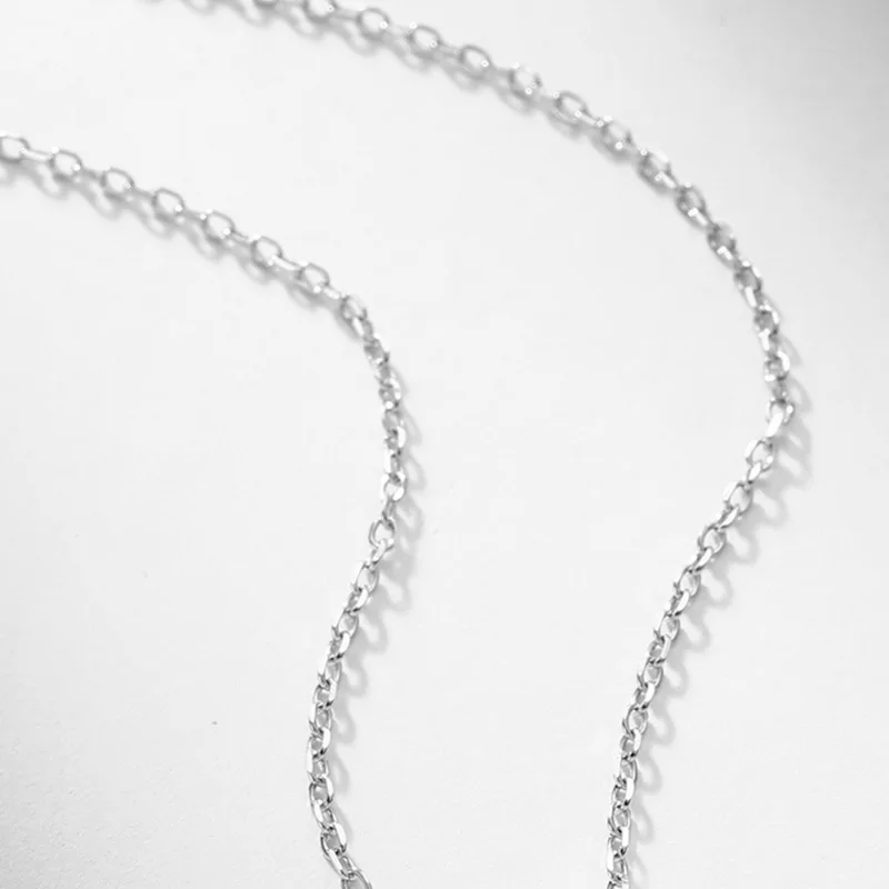 JewelyKing S925 Sterling Silver Non Tarnish Round Cut Lab Grown Diamond Necklace