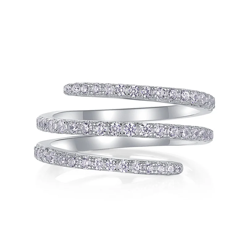 JewelyKing  S925 Silver Ring Lace Skirt Fresh Zircon Inlaid Unique Fashion Ring JKRS0263