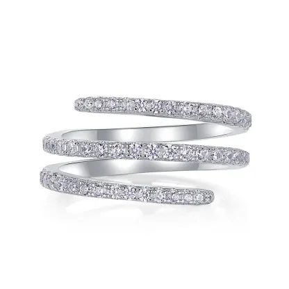 JewelyKing  S925 Silver Ring Lace Skirt Fresh Zircon Inlaid Unique Fashion Ring JKRS0263