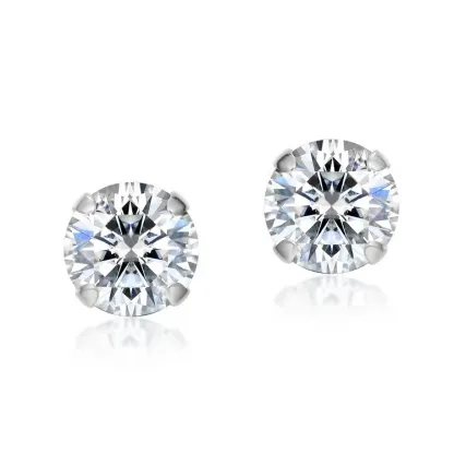 CZ Stud Earrings 925 Sterling Silver Ear Piercing Jewelry Minimalist Women Earrings Wholesale
