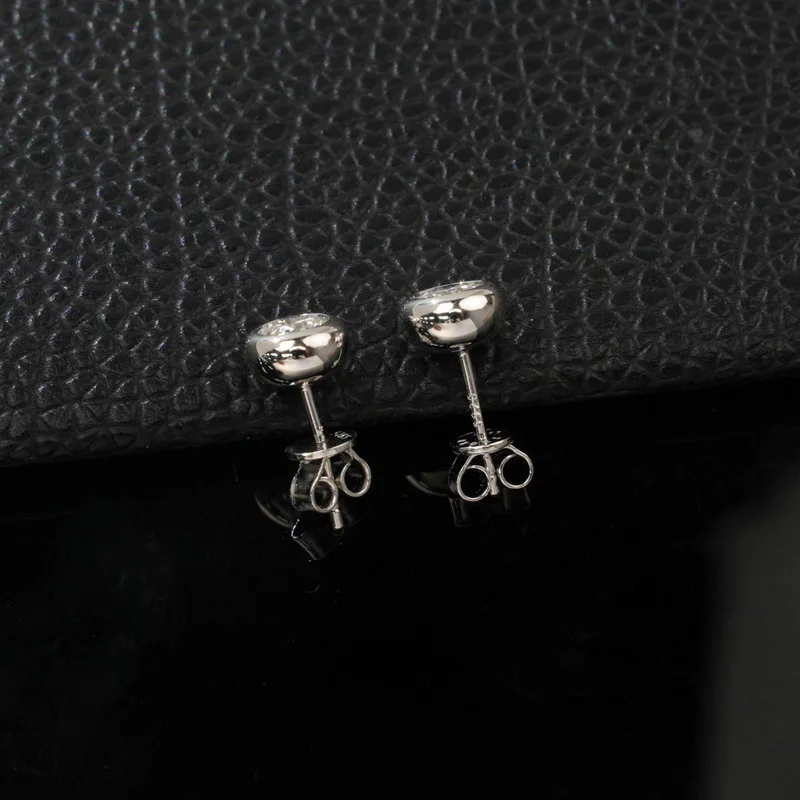 Classic 3mm/4mm/5mm Lab Grown Diamond Studs S925 Silver Sparkling Waterproof Women Earrings