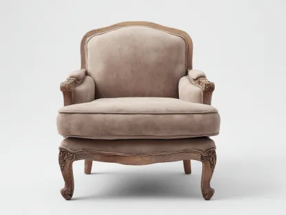 Sillones tapizado de tela con estructura de madera 90x85x95 cm - beige - estilo clásico para salón-Craftgoly