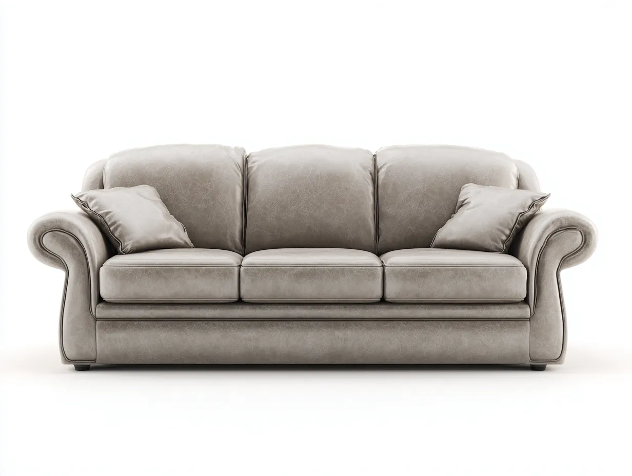 Sofás 3 plazas tapizado de tela 215x90x88 cm - beige - diseño clásico para salón-Craftgoly