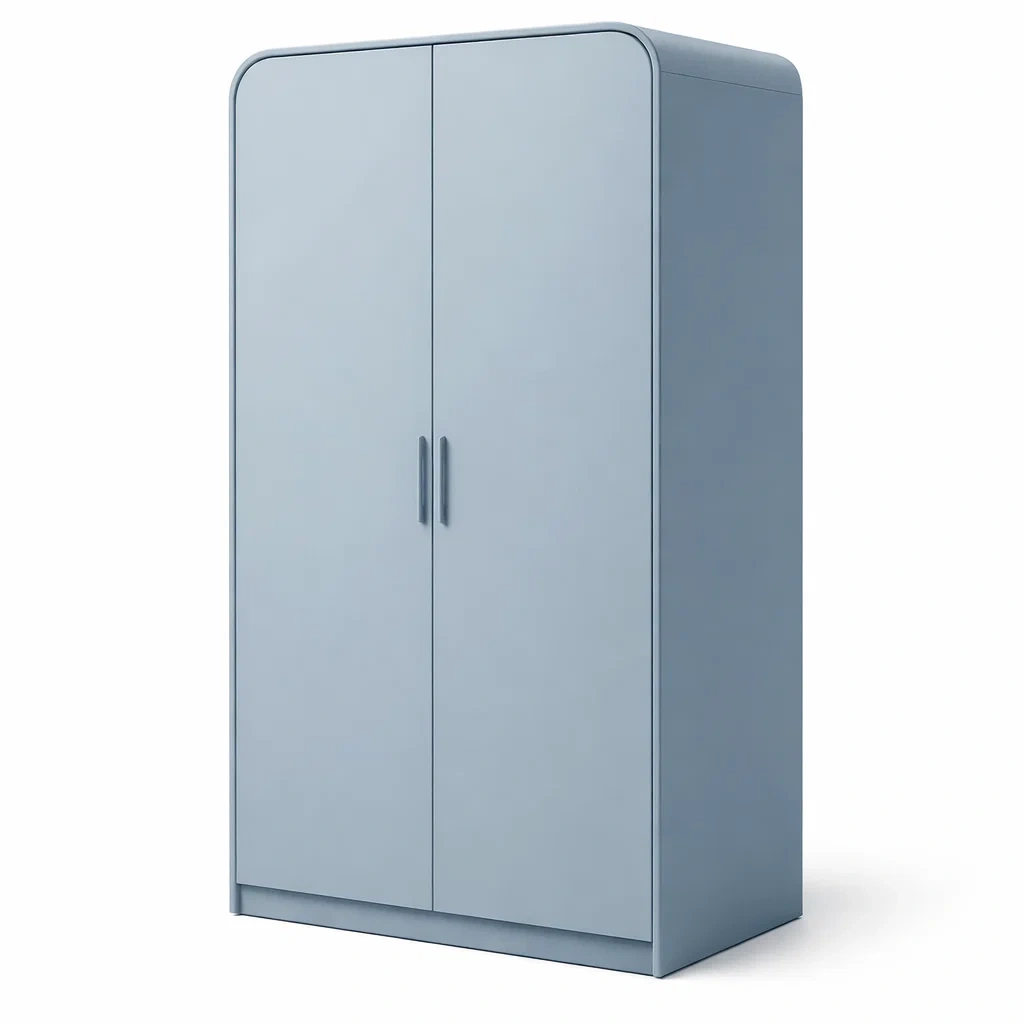 Kleiderschrank holz blau 200x100x50 cm-nesthomelyx